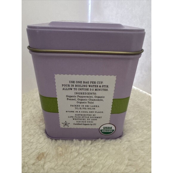 Green Te Tin 50 Bags Peppermint, Fennel, Chamomile, Tulsi,  Lost  Weight - Picture 7 of 10